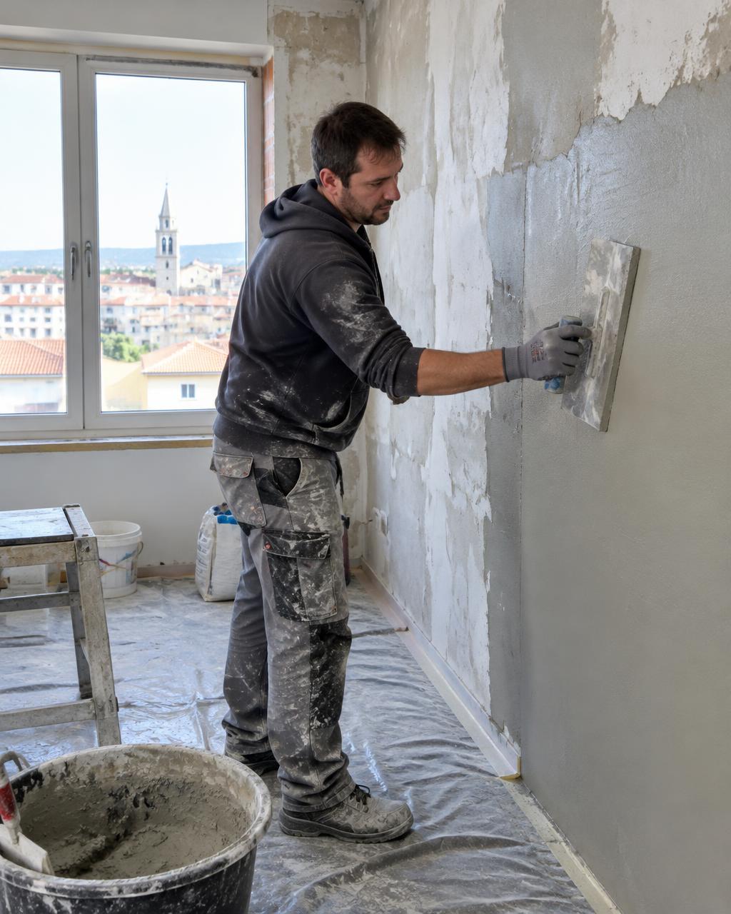 Žbukanje zida tijekom adaptacije